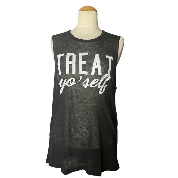 Fifth Sun Treat Yo Self Sheer Tank Top - Picture 1 of 4